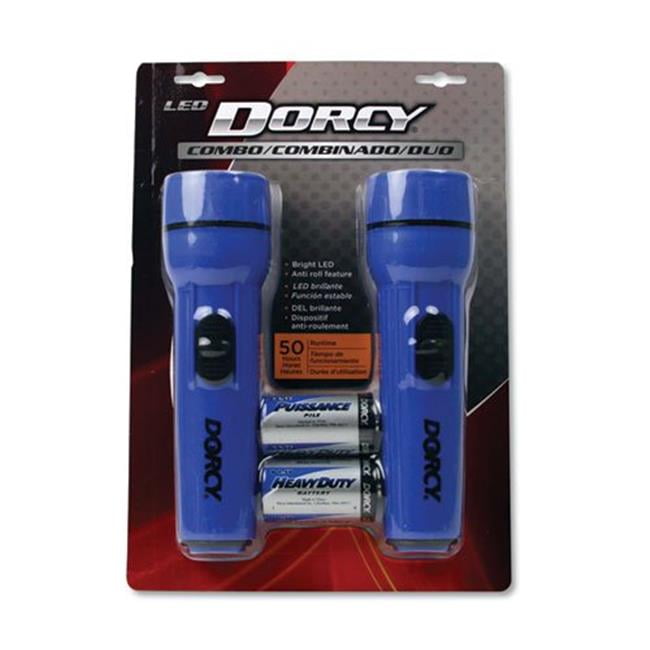 Dorcy 412594 LED Flashlight Pack 1 D Battery, Red & Blue Pack of 12