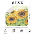 thumbnail image 4 of Sunflower Dish Drying Mat for Kitchen Sink Area, Microfiber Absorbent Counter Pad, Foldable Floral Dish Rack Mat for Daily Use, 16x18 Inch, 4 of 6