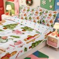 thumbnail image 3 of Manfei Xmas Festive Snowflake Zipper Twin Comforter Sets with Fitted Sheet and 2 Pillowcases,Bright Farm Cattle Zipper Bedding Set,Polkadot Reversible,4 Pieces, 3 of 7