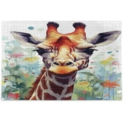 Bestwell Puzzle- Giraffe Painting Jigsaw Puzzles, 500 Piece Puzzles for Family - Fun Intellectual Decompressing Educational Games1007