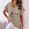 thumbnail image 2 of Womens Summer Tops Dressy Casual Vintage T Shirts Womens Loose T Shirts Summer Clothes for Women 2025 Vacation Cruise Petite Clearance Deals, 2 of 4