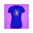 thumbnail image 2 of Playera Blusa Con Estampado De Conejo Kawai Con Caras Fantasmas Ropa Para Mujer Color Azul Talla Chica Marca Emil SaEs, 2 of 4