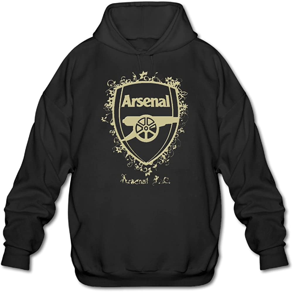 RORTTB Soccer Arsenal Men's Funny Hoodies Sweatshirt Black 