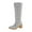 Silver, variant on Gyexs Knee High Cowgirl Boots Women Mid Calf Chunky Heel High Heel Mid Boots Fall Winter Dress Shoes Z03 Green Size 7.5