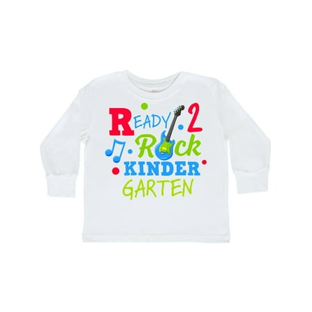 

Inktastic Back To School Ready 2 Rock Kindergarten Gift Toddler Boy Girl Long Sleeve T-Shirt
