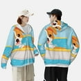 thumbnail image 4 of Rocae Cute Dog In Bath Breathable Sun Protection Hoodie Quick-Dry Lightweight Long Sleeve Hoodie Unisex Running Sports Shirt-Large, 4 of 7