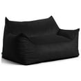 thumbnail image 2 of Big Joe Imperial Fufton Foam Filled Bean Bag Sofa with Removable Cover, Black Plush, Soft Polyester, 5 feet Giant, 2 of 8