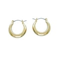thumbnail image 4 of Time and Tru Women's Gold Tone Chunky Hoop Earrings, 4 of 6