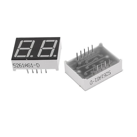 Common Cathode 7 Segment Led Display - 2 Pcs Common Cathode 10 Pin 2 Bit 7 Segment 0.56