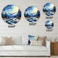 thumbnail image 4 of Designart "Snowy Peaks in Winter VII" Landscapes Oversized Wall Clock, 4 of 5