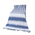 thumbnail image 2 of WIZUTIZ Boho Striped Beach Towel with Tassels, Soft Absorbent Wrap Travel Towel,for Pool Camping Picnic Gym and Bath, Outdoor Summer Essentials and Home Comfort,39.4*70.9in,Navy, 2 of 7