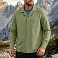 thumbnail image 5 of Vetsdori Mens Linen Shirts Long Sleeve Winter Work Button Up Pocket Casual Plain T-Shirts for Men Travel, 5 of 9