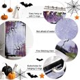 thumbnail image 6 of Shower Curtains for Bathroom-36"x72",Halloween Purple Rose Flower Waterproof Bath Curtain Grommet Shower Curtain Set with Hooks, 6 of 9