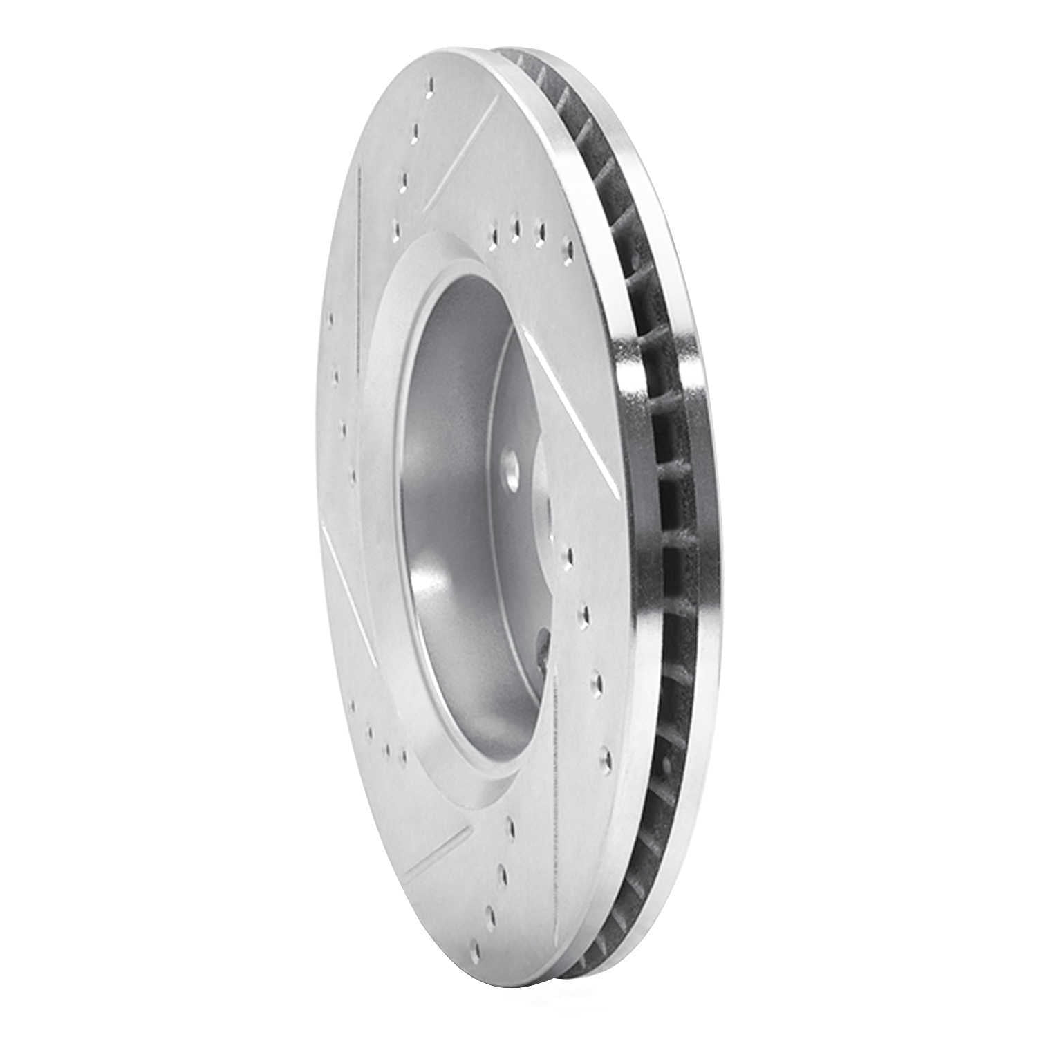 Dynamic Friction Company 631-76153R DFC Brake Rotor - Drilled And Slotted - Silver