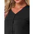 thumbnail image 5 of DARING DIVA Capri Pajamas Set Button Up Sleepwear V Neck 2 Piece Pjs XS Black, 5 of 7