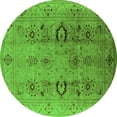 thumbnail image 1 of Ahgly Company Indoor Round Oriental Green Industrial Area Rugs, 6' Round, 1 of 4