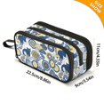 thumbnail image 4 of FORMRS Pencil Case with 3 Compartments School Large Capacity Zipper Pen Pouch Stationery Organizer, Cartoon Floral Cat Pattern, 4 of 8