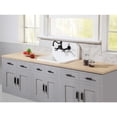 thumbnail image 4 of Kingston Brass GKTA2420198 Arcticstone 24-Inch Solid Surface White Stone Single Bowl Top-Mount Kitchen Sink with Backsplash and Strainer in Matte White, 4 of 8