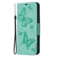 thumbnail image 4 of Allytech iPhone 12 Pro Max Case 6.7", Folio Flip PU Leather Slim Fit Kickstand Cover with Credit Cards Holder Hand Wrist Strap Wallet Case Cover for Apple iPhone 12 Pro Max, Green, 4 of 6
