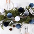 thumbnail image 5 of Exhoden 15pcs Velvet Christmas Ornaments Balls for Tree,Blue Shatterproof Christmas Ornaments for Xmas Decorations, Multicolor Royal Dusty Blue, Christmas Tree 8cm Velvet Ball, 5 of 5