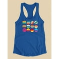 thumbnail image 3 of Colorful Shapes Racerback Tank Women -Smartprints Designs, Female x-Large, 3 of 4