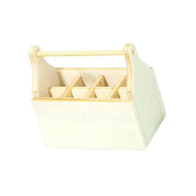 Mini Caja de Almacenamiento de Herramientas para Casa de Muñecas, Accesorios para Casa de Muñecas, Adornos para El Salón, Modelo de Juguetes para Niño Madera Salvador Estuche de almacenamiento en miniatura