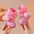 thumbnail image 4 of Wdgfv Girls Snow Boots Winter Warm Non Thick Sole Comfortable Zipper Shoes for Autumn and Cold Weather Pink 10.5, 4 of 4