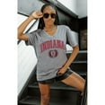 thumbnail image 7 of Women's Gameday Couture Gray Indiana Hoosiers Iconic Edge Rhinestone V-Neck T-Shirt, 7 of 7
