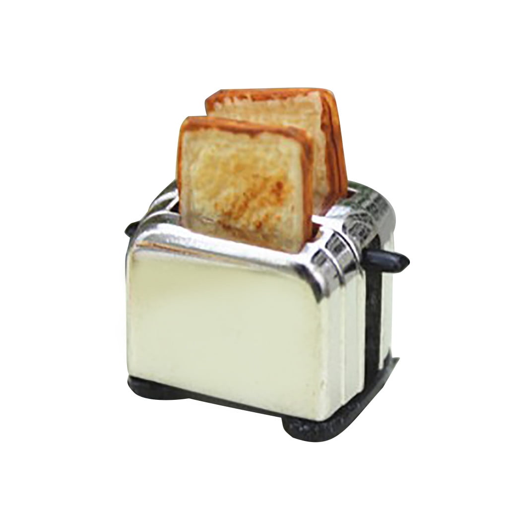 Cute Miniature Toaster 1:12 Scale Doll Houses Boys Girls Bread Machine Toy Model 