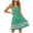 Green Womens Summer Dress, variant on USSUMA Boho Floral Printed Women's Dresses Short Mini Sundresses for Women Casual Summer Sleeveless Spaghetti Strap Ruffle Flowy Aline Swing Sun Dress Beach Vacation Square Neck Graduation Dress