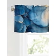 thumbnail image 6 of Valances for Windows Abstract Blue Rod Pocket Cafe Window Treatments Valance Curtains for Kitchen Bathroom Laundry Basement Windows 60"x14", 6 of 9