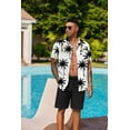 thumbnail image 6 of COOFANDY Mens Hawaiian Shirt and Shorts Set 2 Piece Vacation Outfits Floral Button Down Shirt, 6 of 8