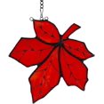 thumbnail image 1 of GHSDFBB Suspensions de Fenêtre en Vitrail Feuille d'Érable, Déco d'Automne Cadeau (Rouge Foncé), 1 of 7
