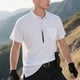 thumbnail image 5 of Mens Casual de Manga Corta Botón Abajo Camisas de Malla Elástica de Bolsillo Cuello de Vuelta de Verano, Camisas de Manga Corta para Hombre con Bolsillo, 5 of 7