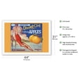 thumbnail image 2 of California Apples - Newtown Pippins - Diving Girl Brand - Vintage Fruit Crate Label c.1920s - Fine Art Rolled Canvas Print 27in x 40in, 2 of 4
