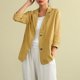 thumbnail image 5 of Vestidos Casuales Para Mujer, Blusas De Mujer De Moda Traje casual de lino con cuello en V para mujer, 5 of 7