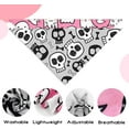thumbnail image 5 of Halloween Dog Bandanas 2 Pack,Grey Skull Pink Spooky Ghost Reversible Adjustable Triangle Pet Scarves for Boy and Girl,Holiday Witchy Dog Bandana for Small Medium Large Dogs(Medium), 5 of 5