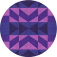 thumbnail image 1 of Ahgly Company Machine Washable Indoor Round Transitional Purple Plum Purple Area Rugs, 5' Round, 1 of 7