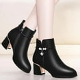 thumbnail image 1 of EGNMCR Bottes d'Hiver pour Femmes, Bottes d'Hiver pour Femmes Bottines Rétro Élastiques pour Femmes Mode à Talons Hauts Bout Pointu Bottines à Talons d'Automne Chaussures Bottes pour Femmes, 1 of 7