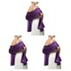 thumbnail image 3 of Sonducket Chal de satén para mujer, para ceremonia, fiesta de noche, banquete, baile de graduación, bufanda larga decorativa elegante, diseño Type1 NO1, 3 of 6