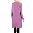 thumbnail image 3 of J. METHOD Women's Open Front Long Sleeve Cardigan Casual Basic Lightweight Soft Sweater with Slouchy Pockets NEWJ1440 Dark Mauve XL, 3 of 5