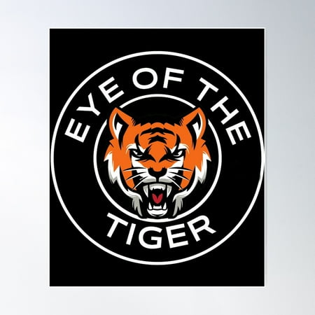 Eye Of The Tiger Poster Wall Art, Modern Wall Decor For Living Room Bedroom, 24x36 UNFRAMED