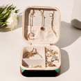 thumbnail image 6 of Palestine Travel Portable Earring Organizer Decorative Box Necklace Holder: Square Jewelry Storage for Rings, Earrings, Necklaces, Bracelets, and More - Suitable for Girls and Women, 6 of 6