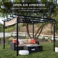 thumbnail image 3 of Best Choice Products 10x10ft Weather-Resistant Pergola, Patio Shelter w/ Retractable Sun Shade Canopy, Steel Frame, 3 of 7