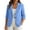 Blue #20, variant on WULMLEO Cotton Linen Blazer for Women 3/4 Sleeve Casual Business Jackets Navy 2XL