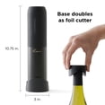 thumbnail image 2 of Abridor de botellas de vino eléctrico con forma de sacacorchos Rabbit Compact, negro, 2 of 7