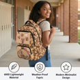 thumbnail image 5 of Aplkyhs Cute Bow Capybara Backpack for Students 6-18 Water Resistant Lightweight School Bookbag Multi-pocket Casual Daypack for School Outdoor, 5 of 7