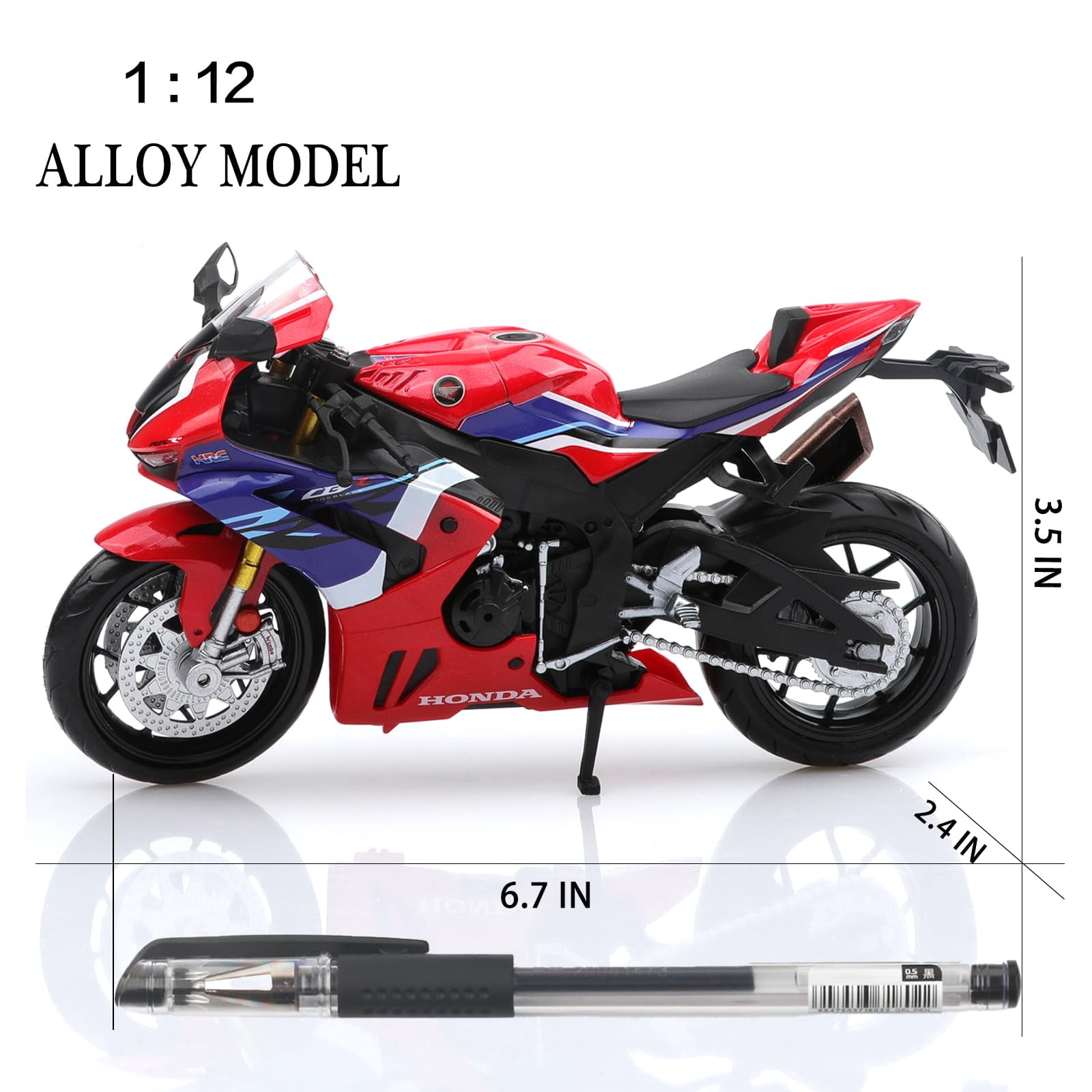 CHUNYAN 1/12 Scale Honda CBR 1000RR Diecast Toy Motorcycles,Honda Motorcycle Model,CBR1000RR Motorcycle Toy Gifts for Boys Girls