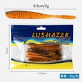 thumbnail image 2 of Floating Leaf Tail Soft Bait Lure for Bass Fishing Realistic Weedless Texas Rig Drop Shot Fishing Saffron, 2 of 4