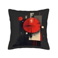 thumbnail image 4 of Modern Abstract Throw Pillow Covers Set of 2 18x18in Red Circle & Geometric Shapes Design for Couch Bed Car, 4 of 8